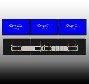 Steltronic Triple 50 Inch LCD Monitors